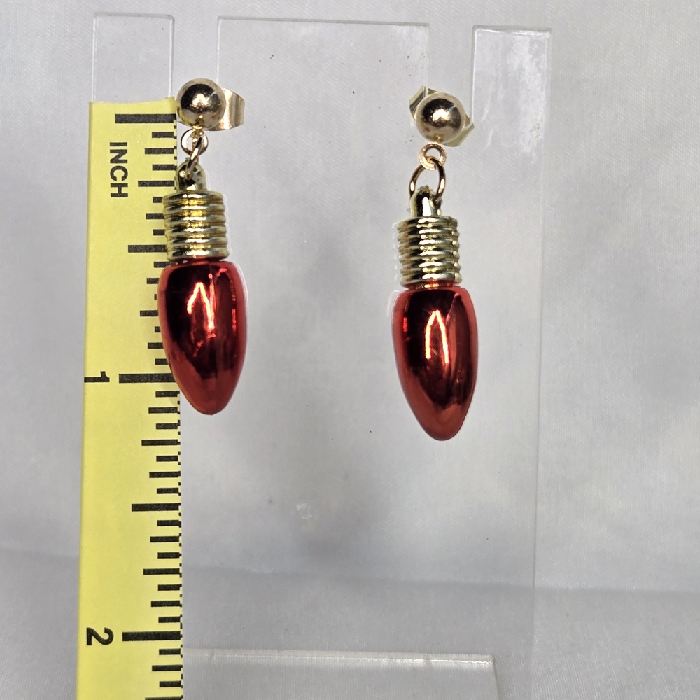 Metallic Christmas Light Earrings